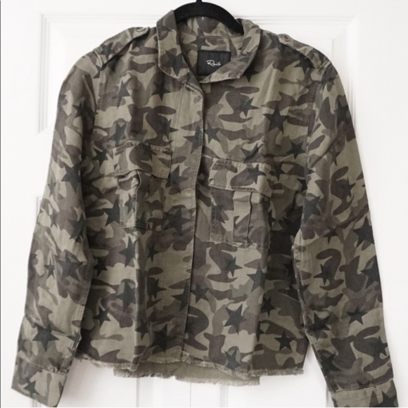 Rails Hendrick Linen Star Camo Military Jacket - Picture 3 of 8